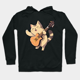 Cat Playing Guitar Hoodie